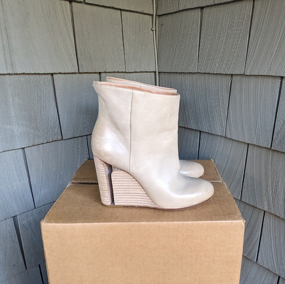 Maison Martin Margiela Cut-Out Wedge Boots Booties Wooden Stiletto Cut-out 38 - Picture 2 of 7